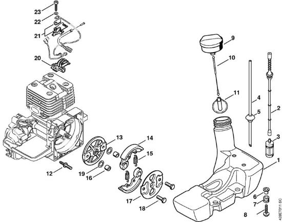 Serbatoio carburante, Raccordo BT 121 BT 121 brand Stihl